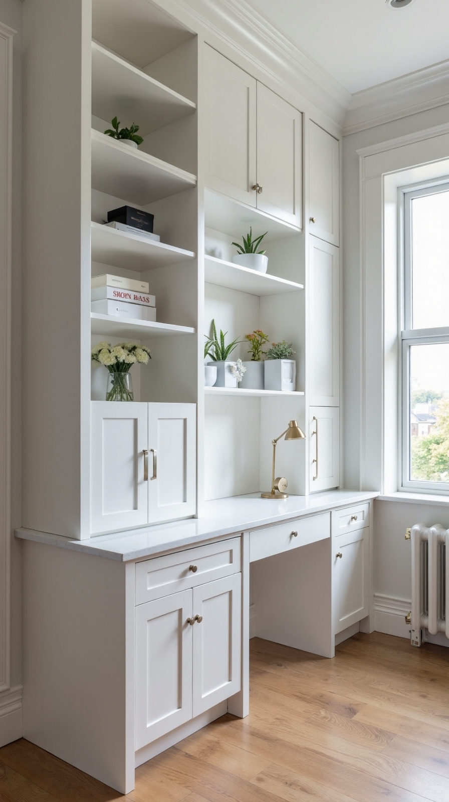 maximize vertical storage for workspace