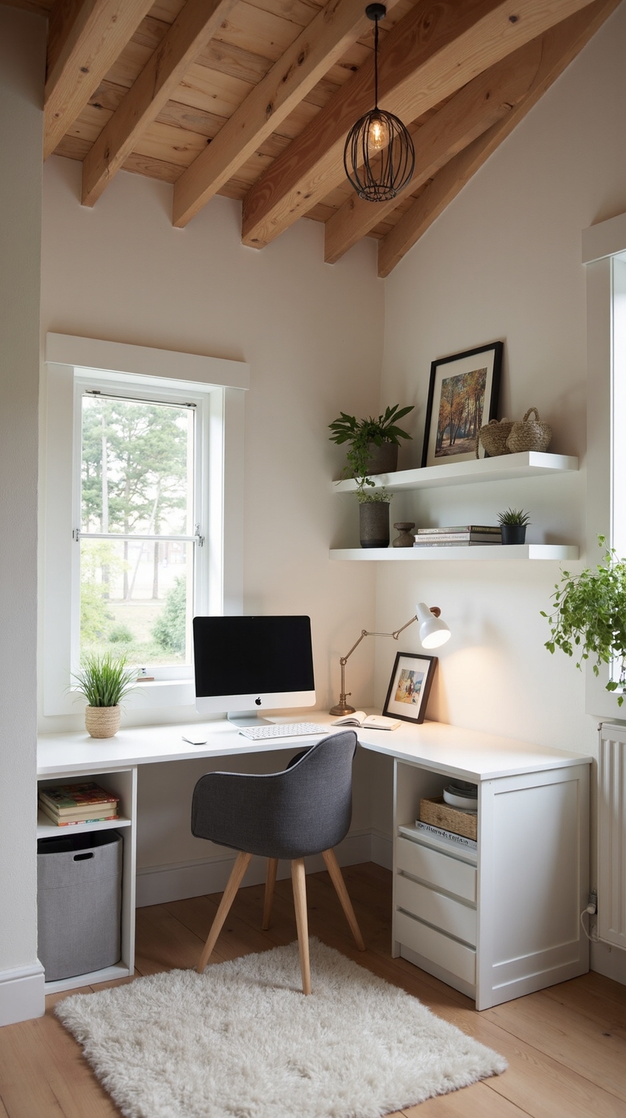 maximizing attic corner workspace creatively