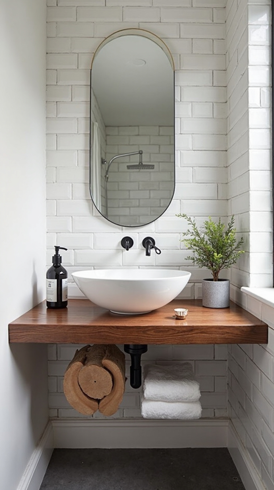 maximizing compact bathroom corner space