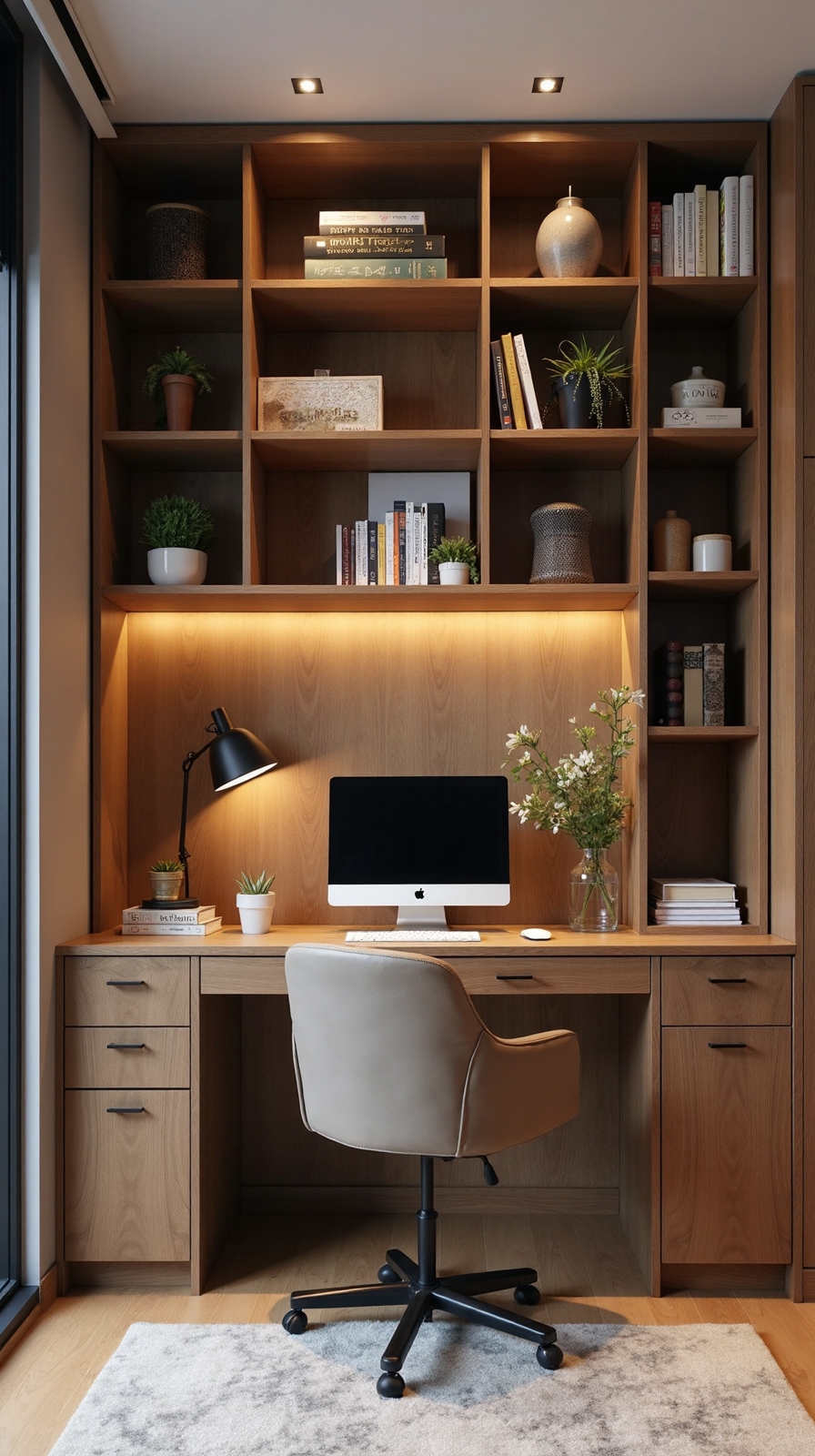 maximizing narrow room s potential with custom desk