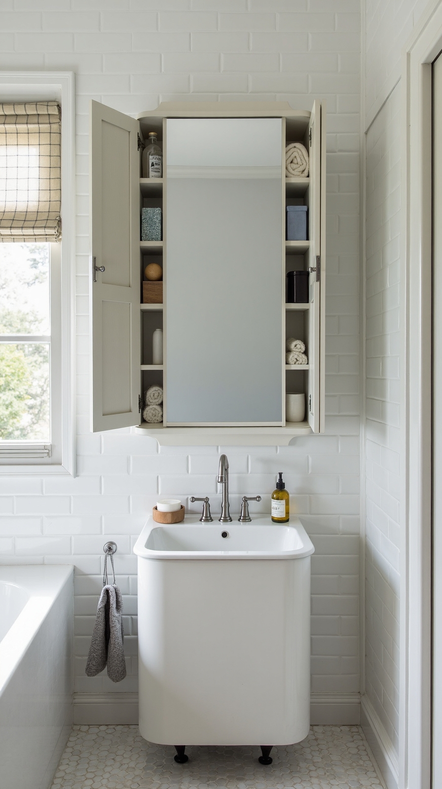 maximizing storage with recessed cabinets