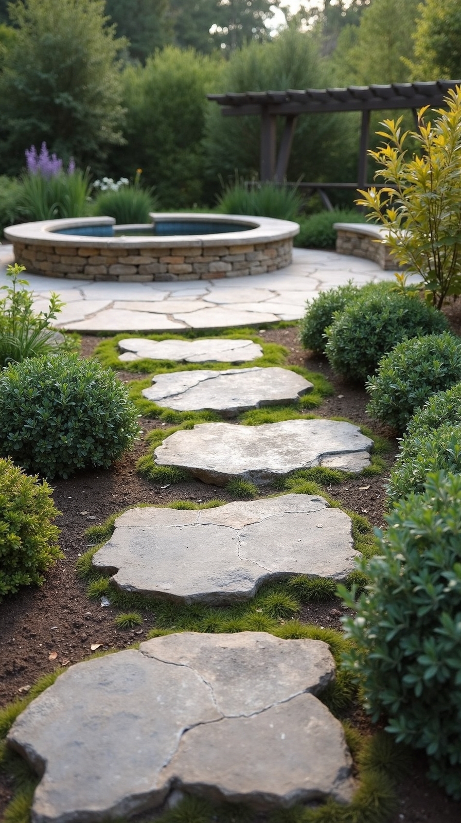 meandering stepping stone pathway enchanting gathering