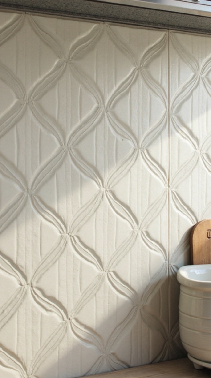 mesmerizing three dimensional textured kitchen tiles