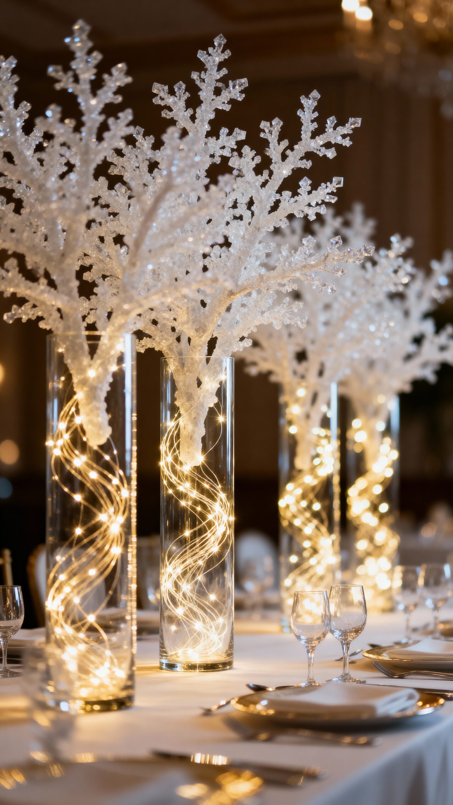 mesmerizing winter focal point centerpiece