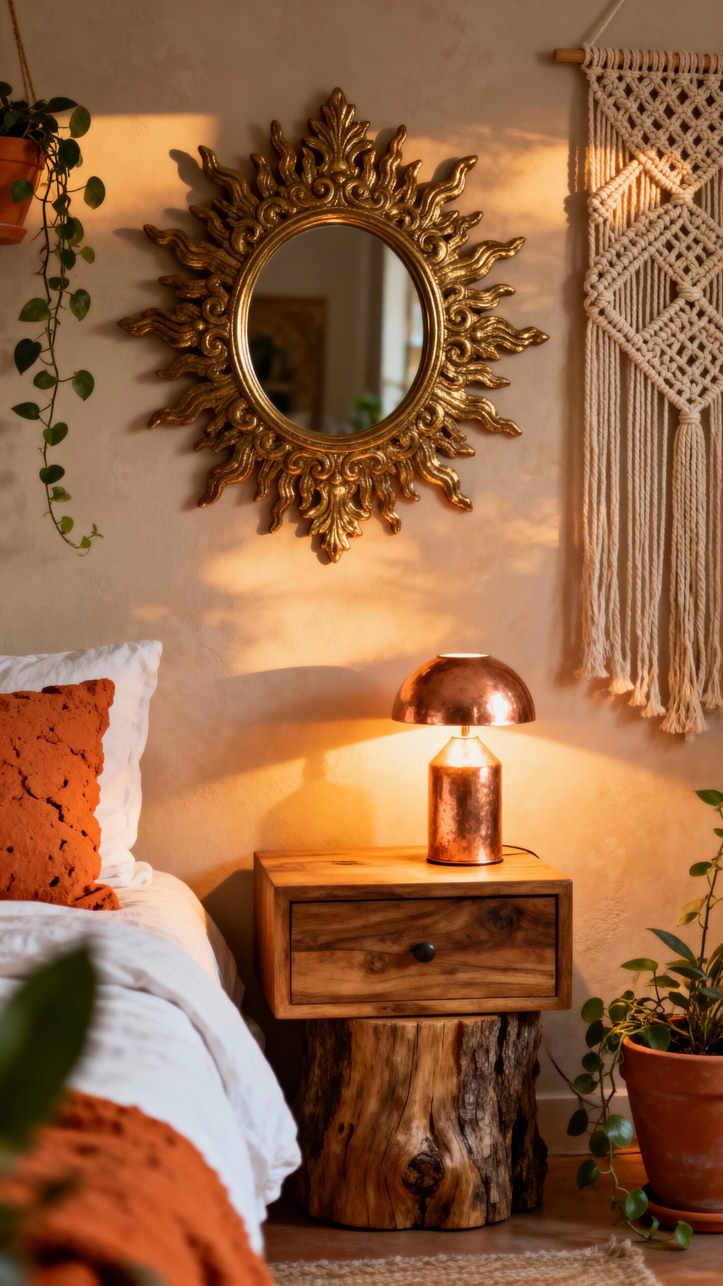 metallic accents elevate boho aesthetic