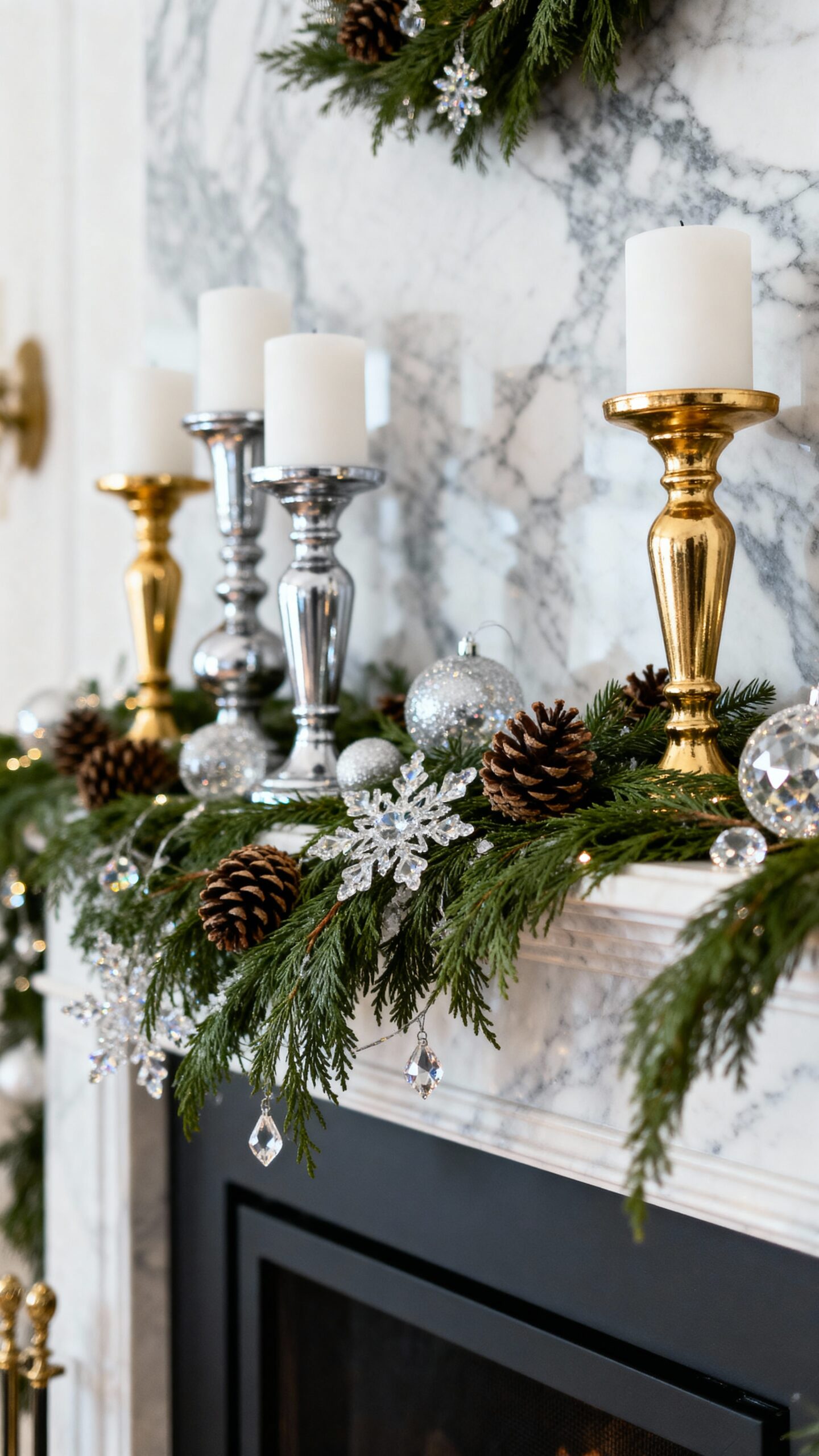 metallic elegance shimmering winter display
