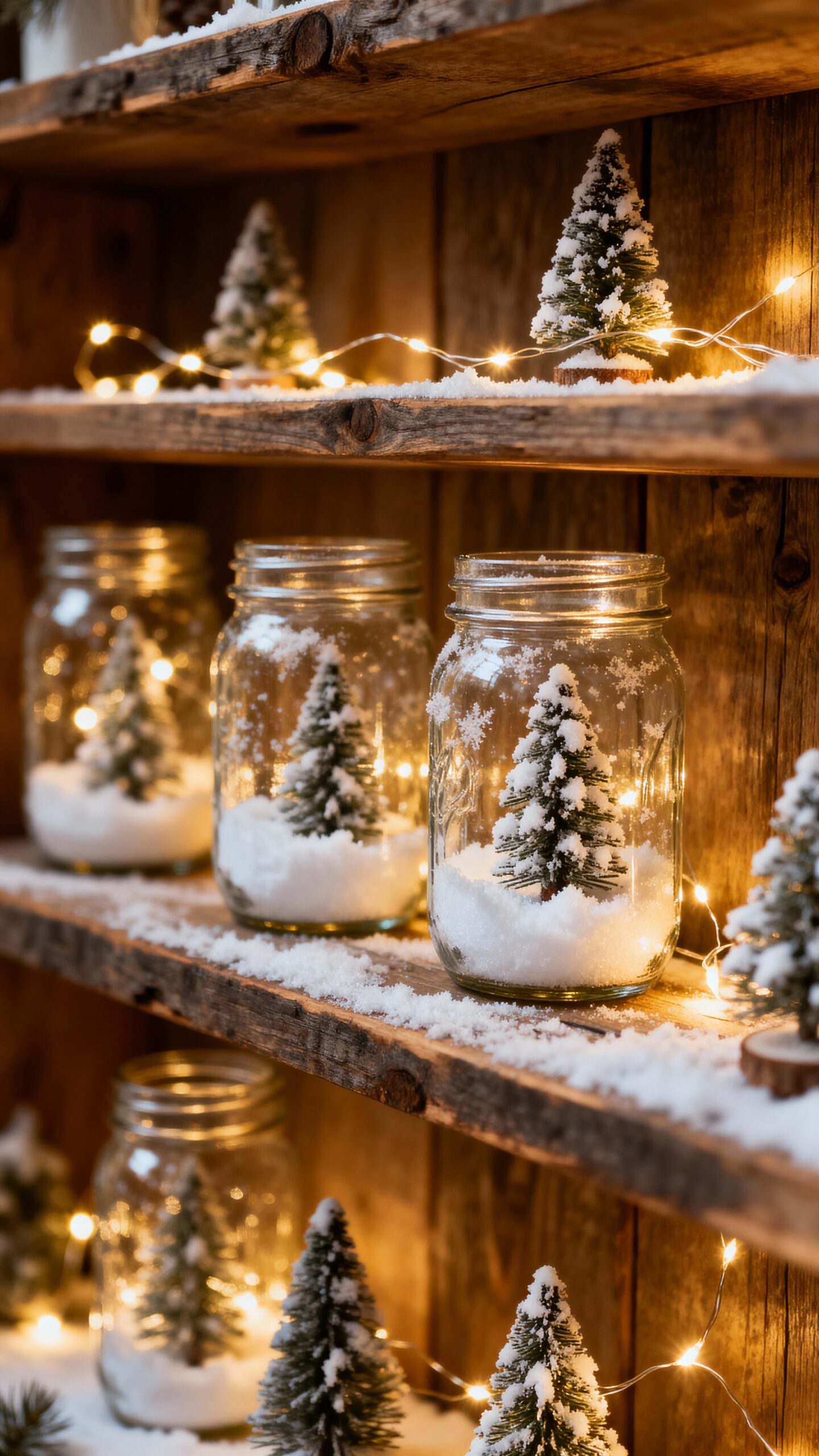 miniature winter wonderland in a jar