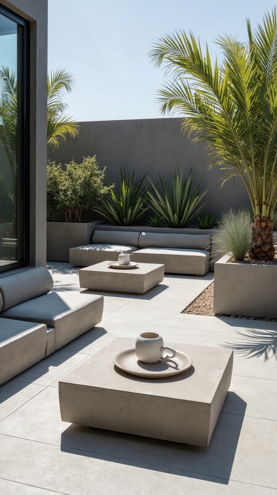 minimalist contemporary weatherproof versatile concrete
