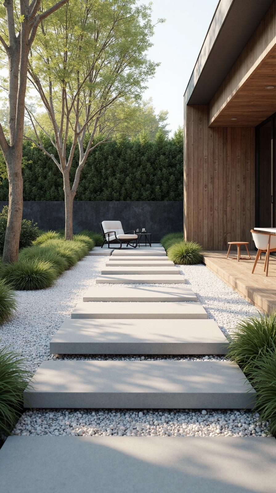 minimalist flexible customizable concrete patio design