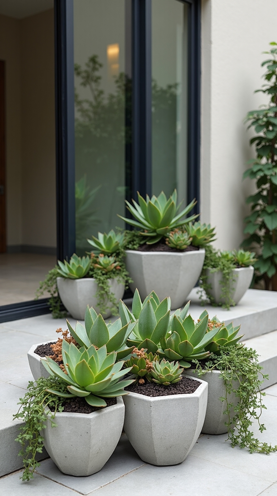 minimalist geometric versatile contemporary concrete planters
