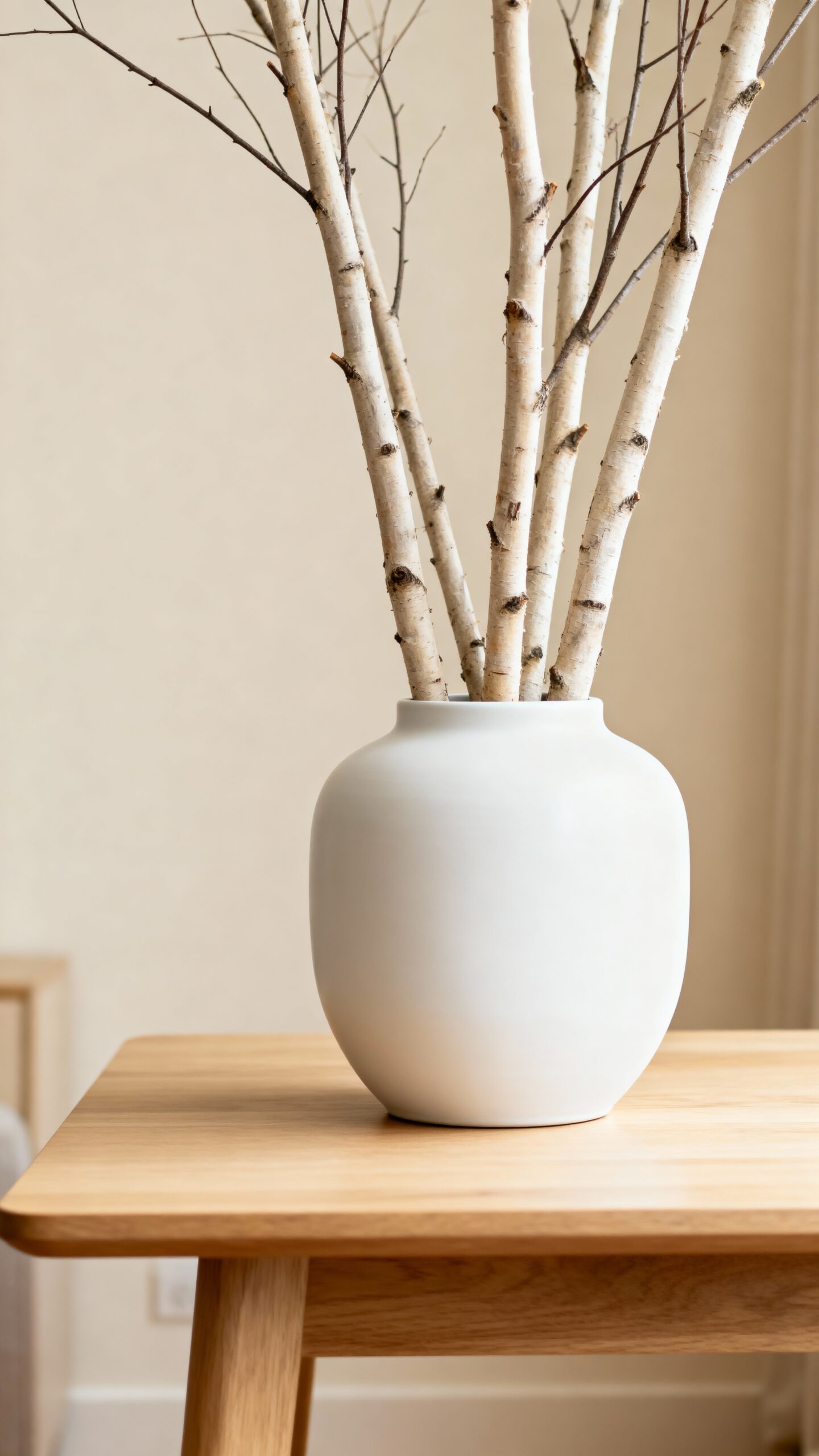 minimalist natural winter decor