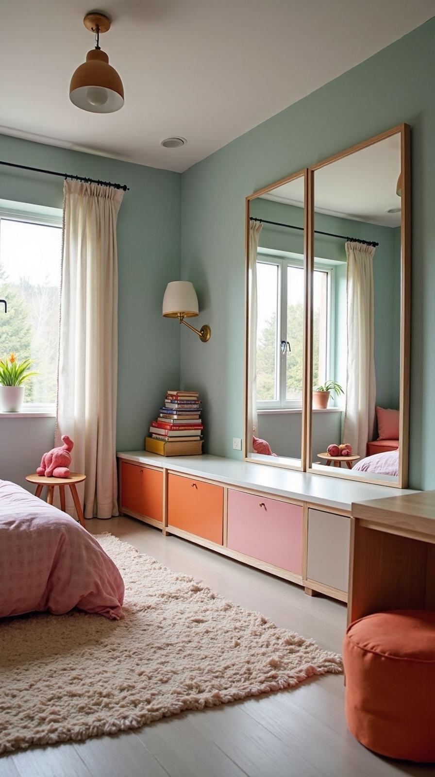 mirrors enhance lighting and depth