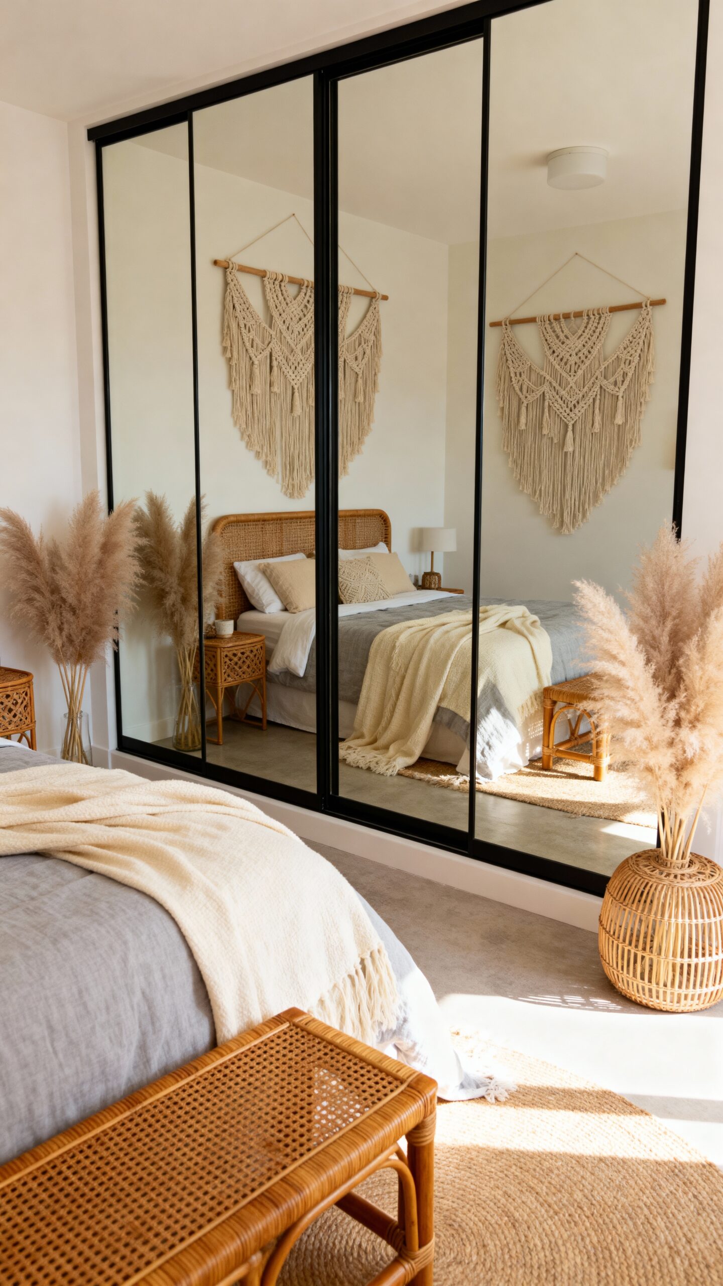 mirrors expand light filled bohemian ambiance