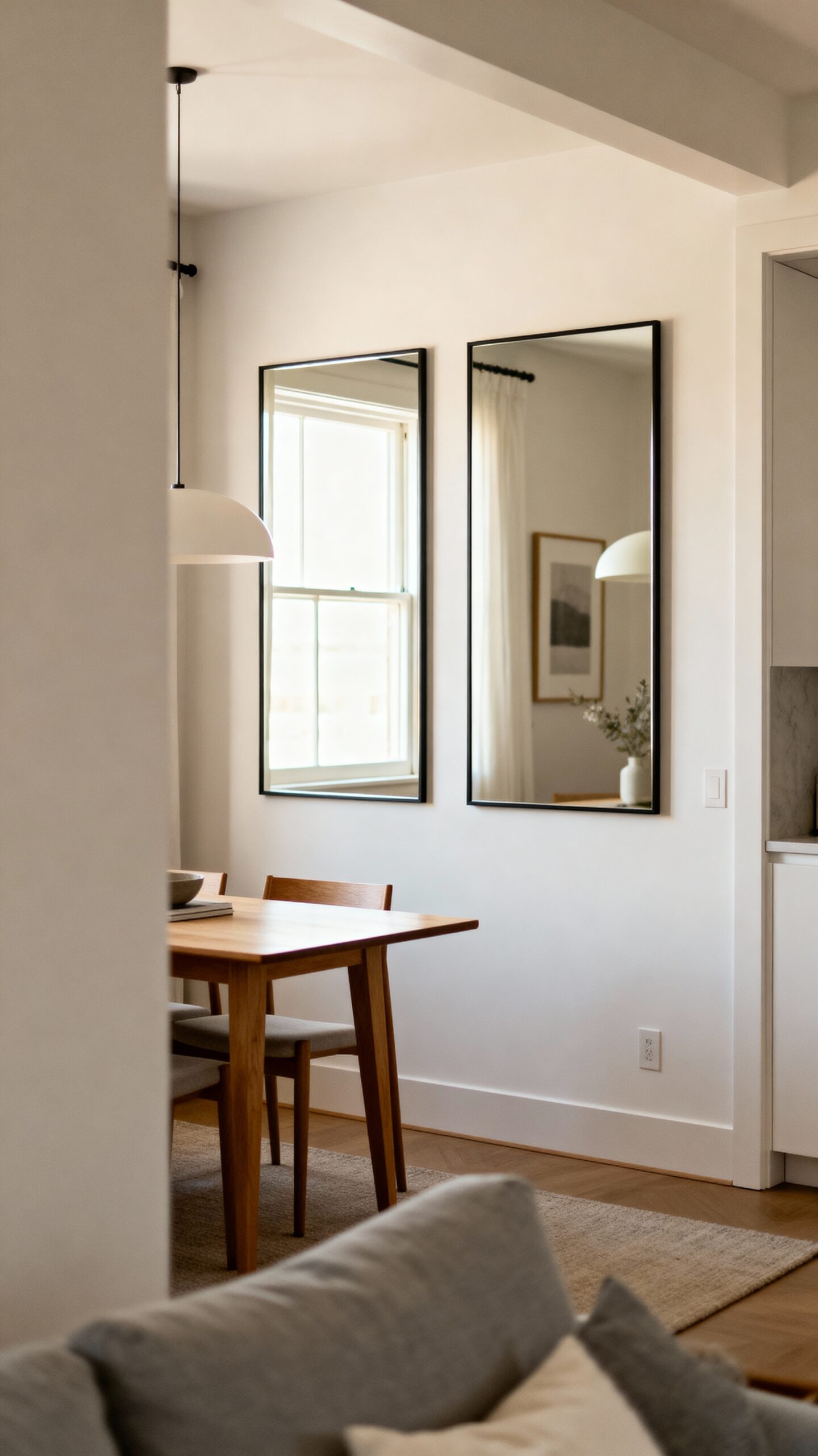mirrors expand small living spaces