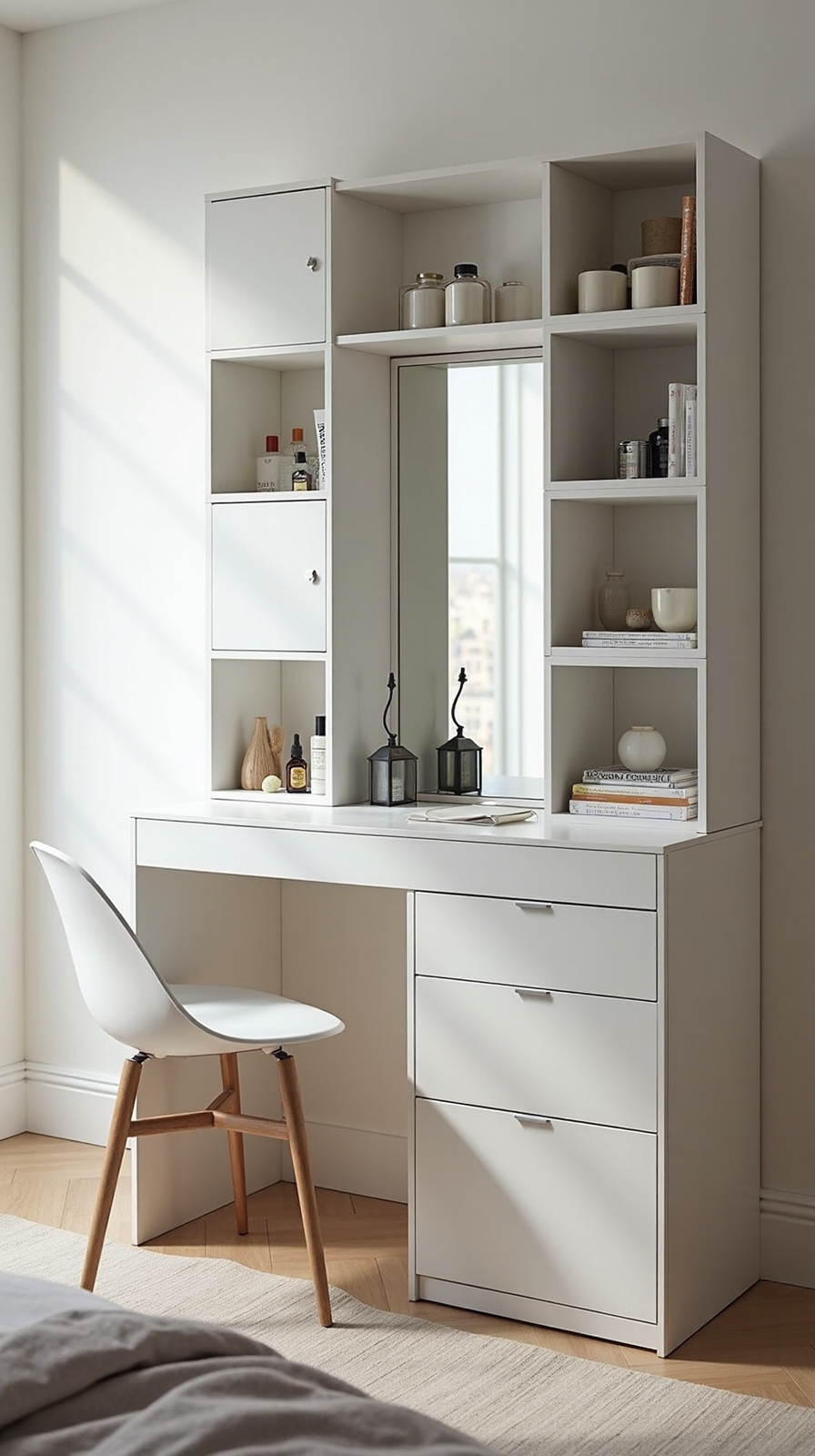 modular customizable storage vanity solution