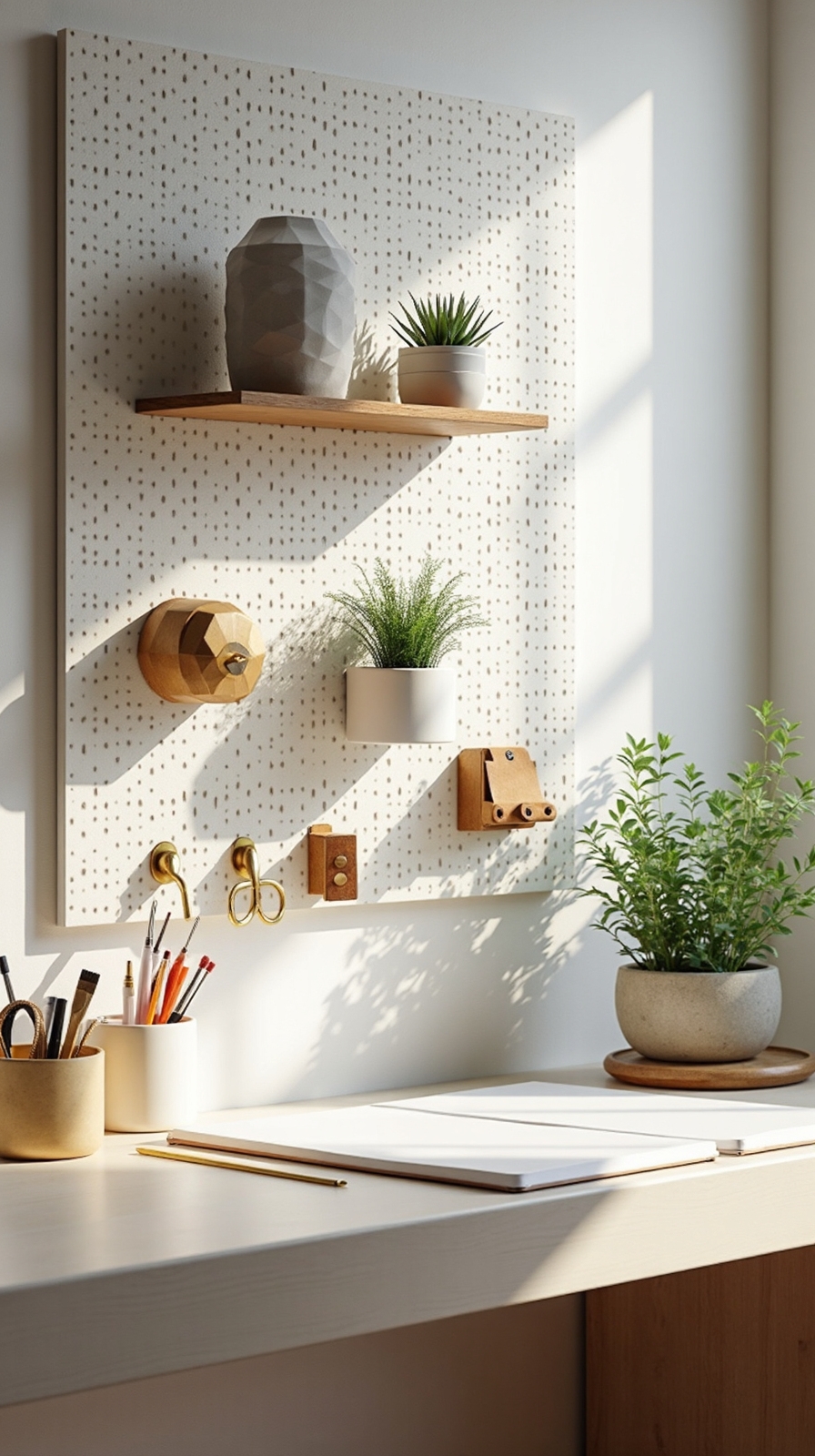 modular customizable stylish flexible pegboard organization