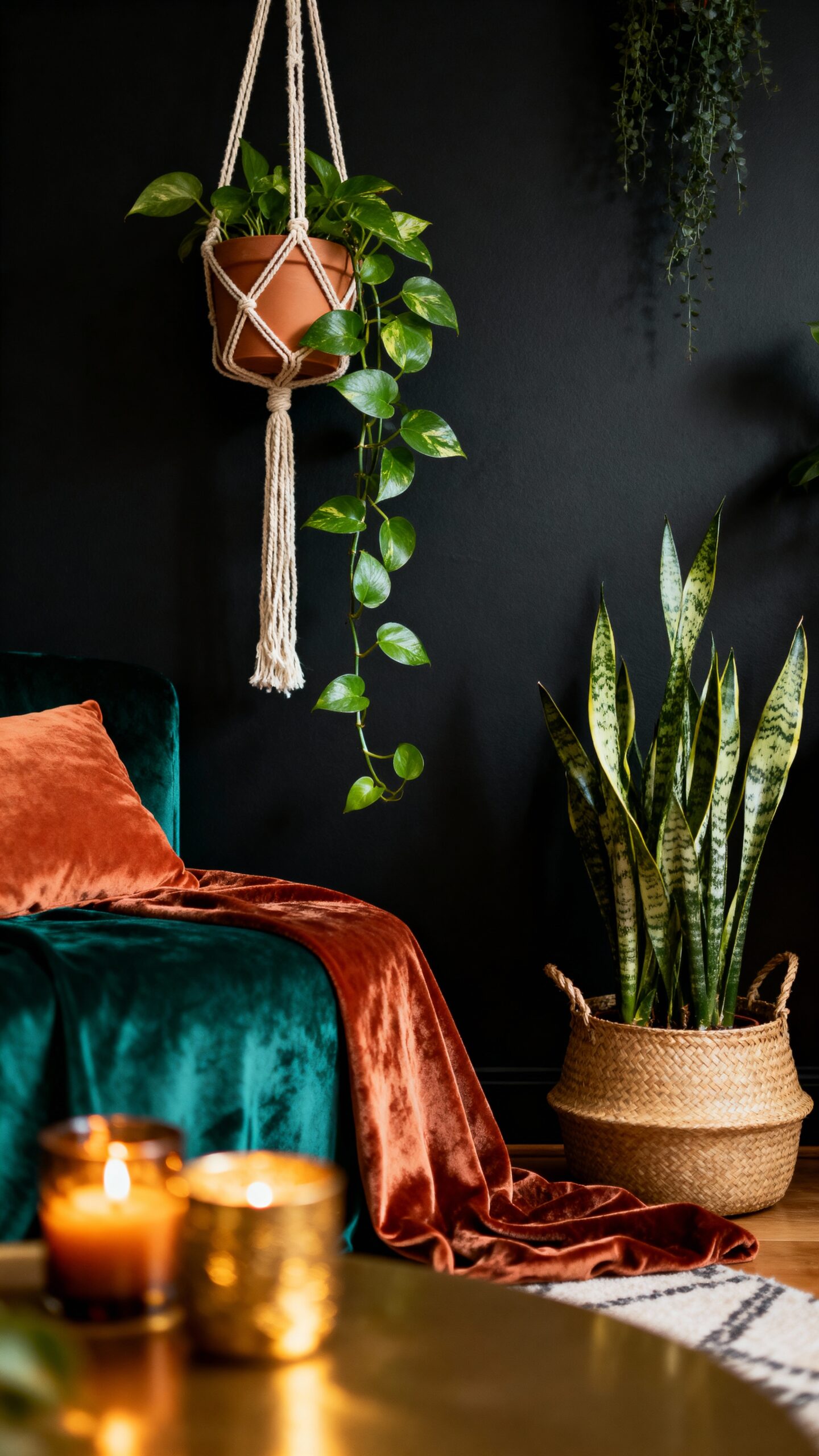 moody flourishing plants bedroom sanctuary