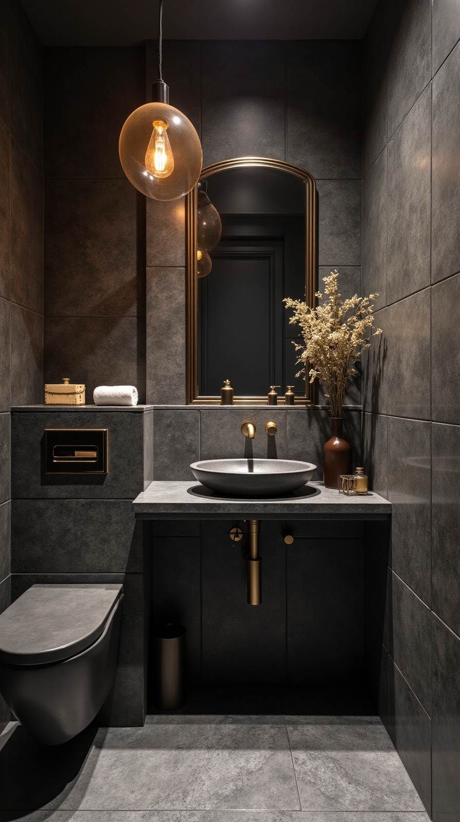 moody small dark bathroom ideas