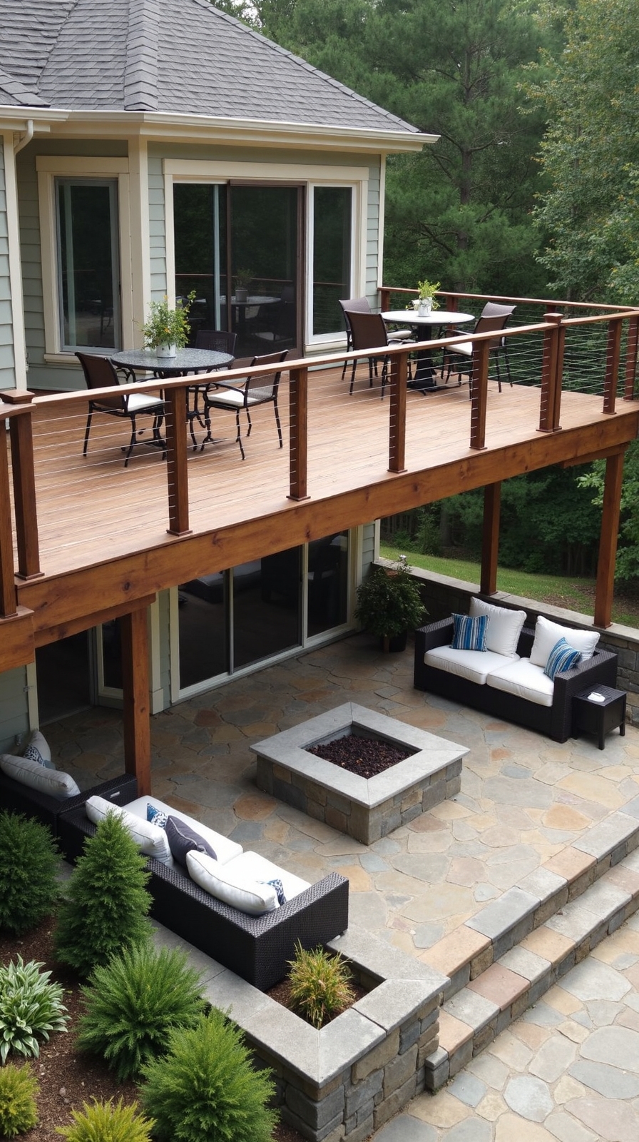 multi level outdoor relaxation spaces