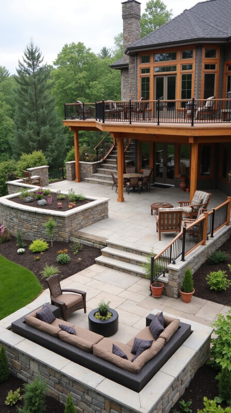 multilevel deck patio design ideas