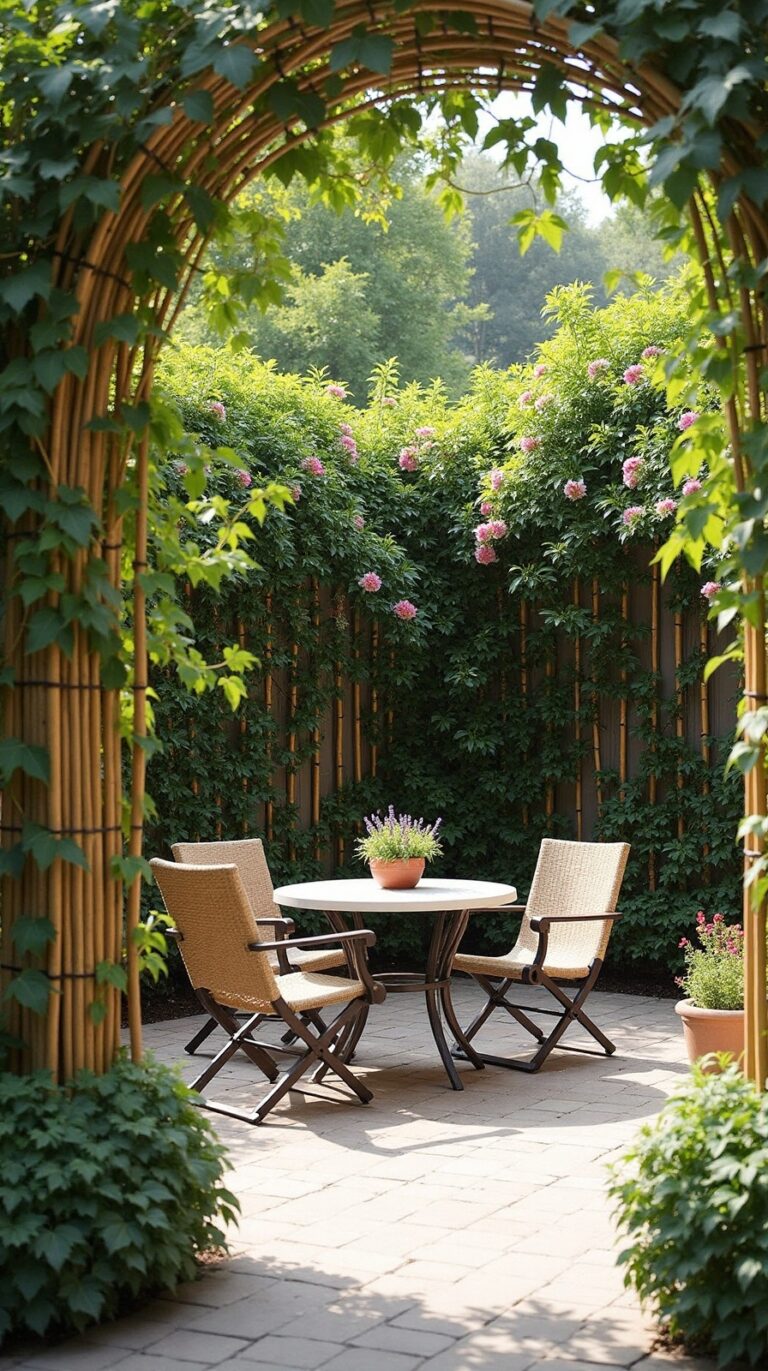 natural trellis patio privacy