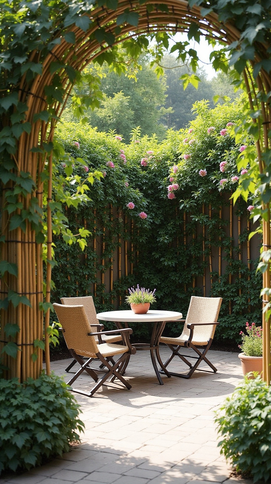 natural trellis patio privacy