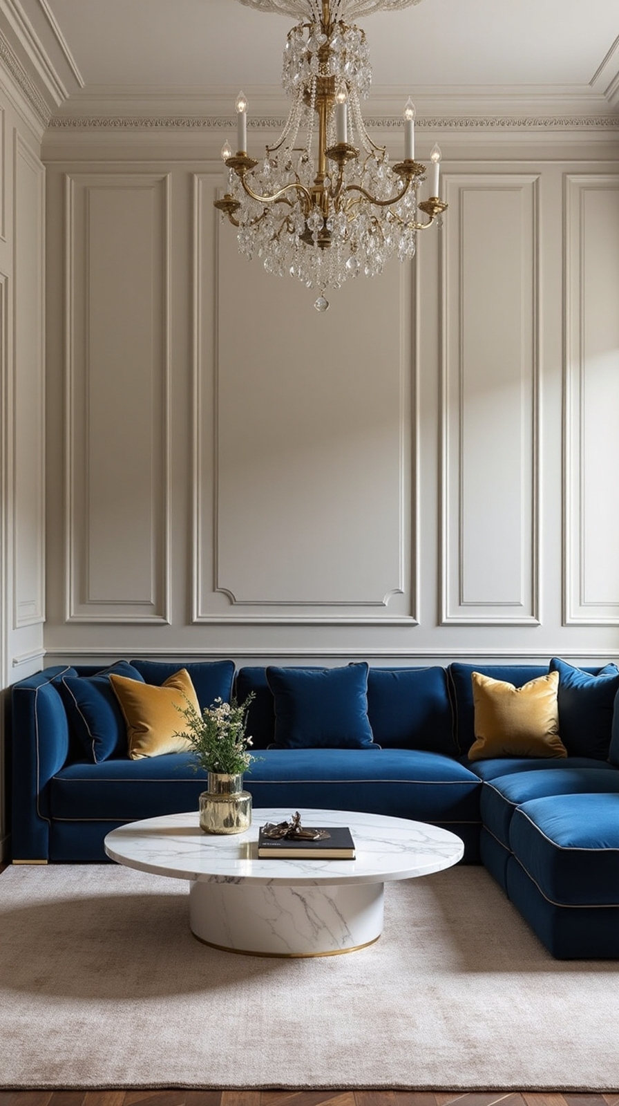 navy blue couch sophistication