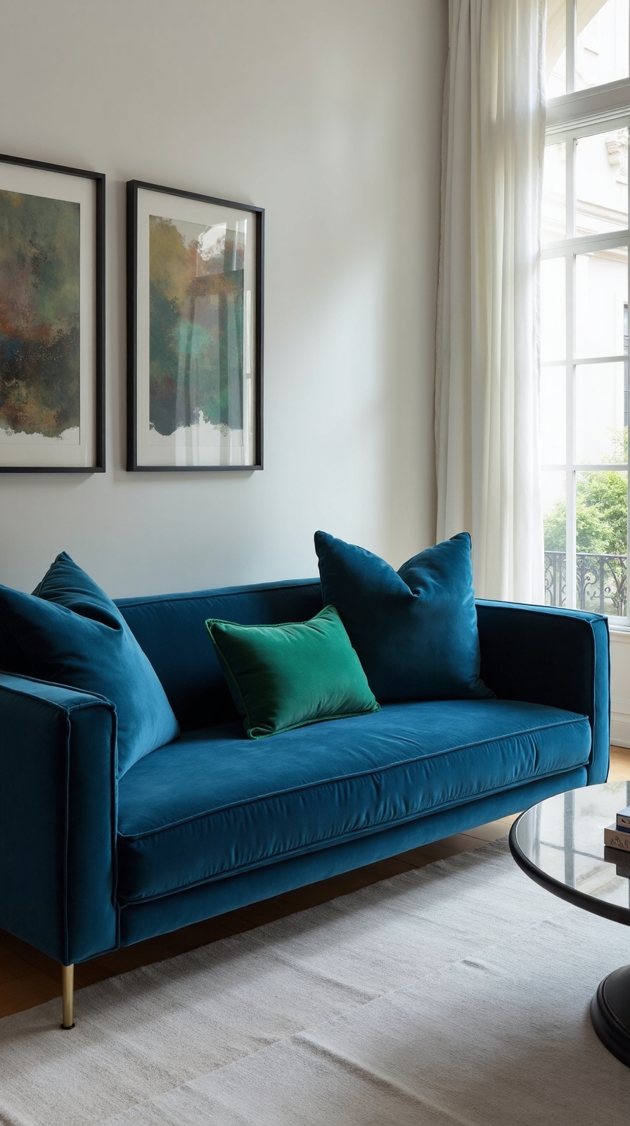 navy sofa jewel toned elegance
