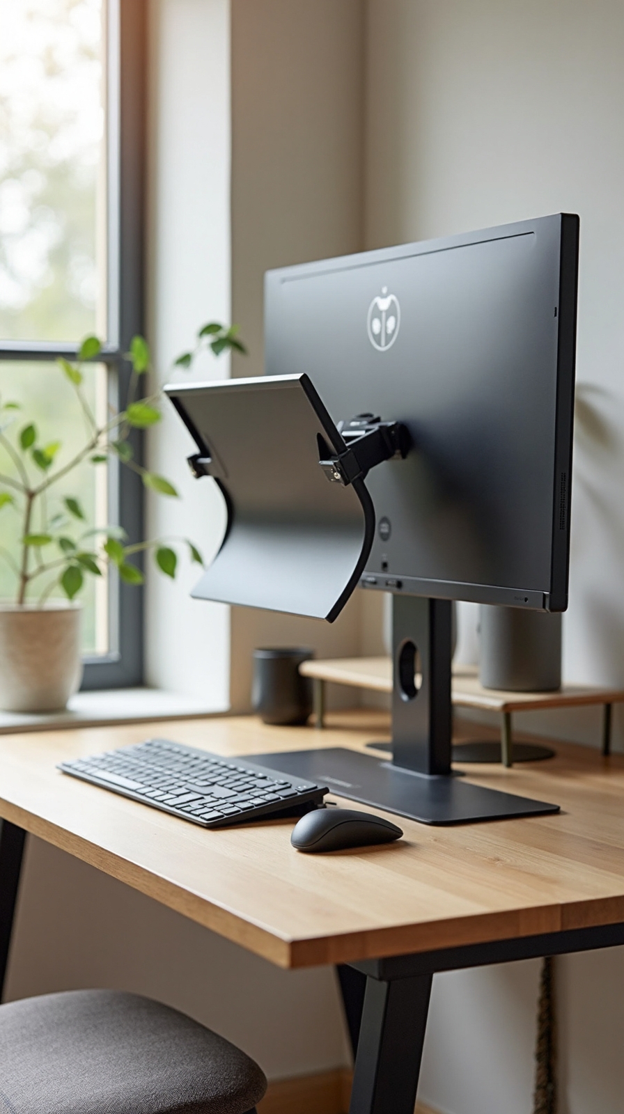 neutral head position with document holder