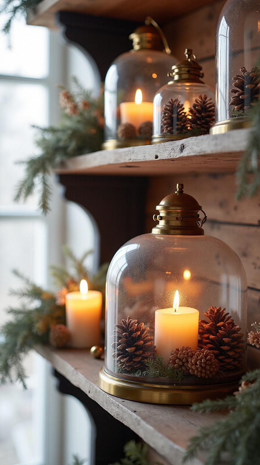 nostalgic layered curated winter decor