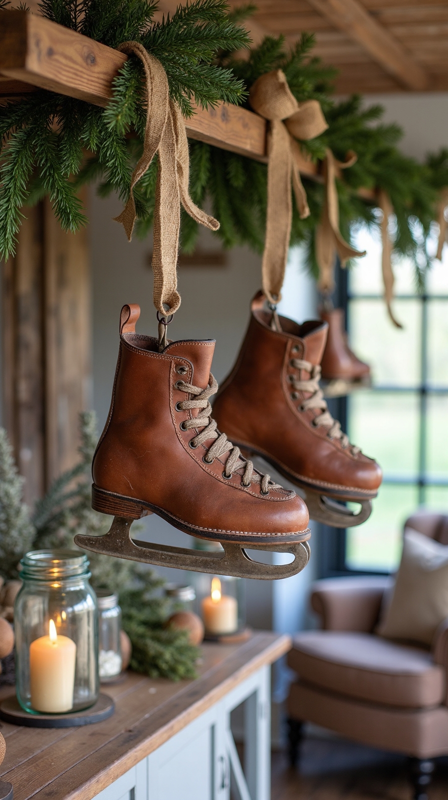 nostalgic weathered rustic winter decor