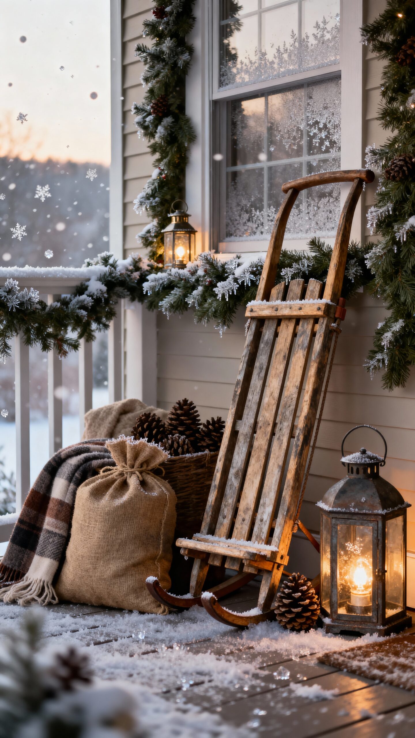 nostalgic winter outdoor decor