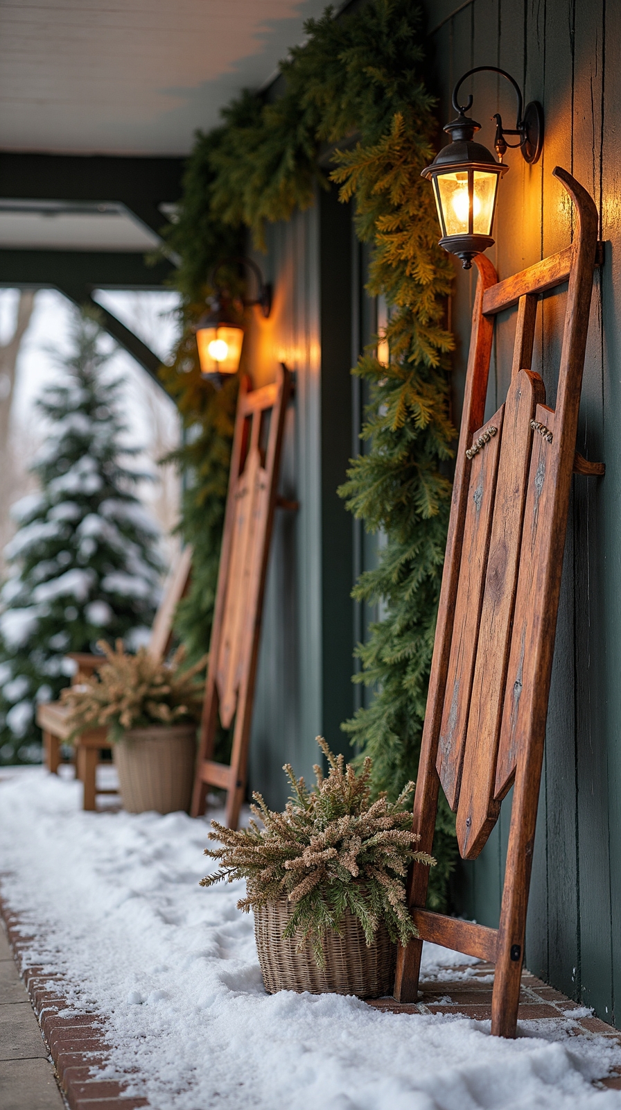 nostalgic winter wall display