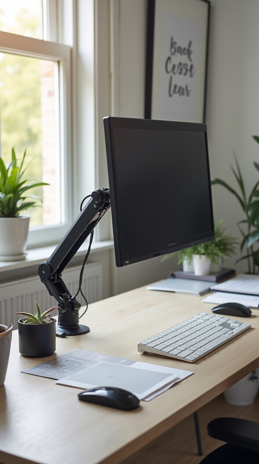 optimize monitor positioning for comfort