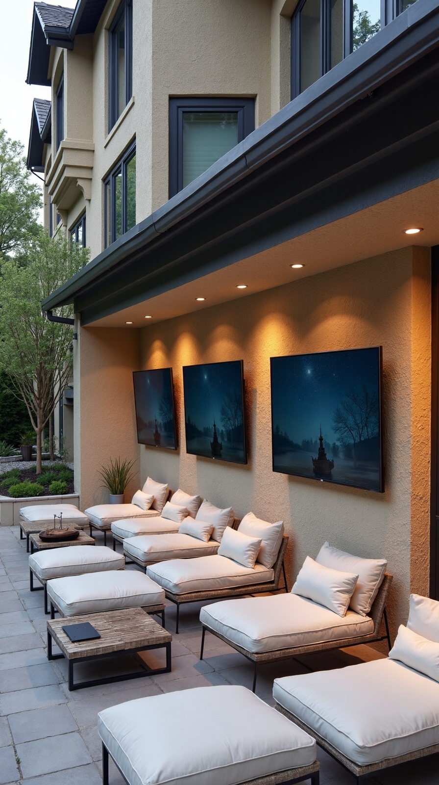 optimized multi screen outdoor entertainment setup