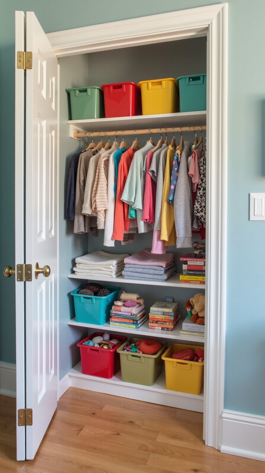 optimized vertical storage for children s items