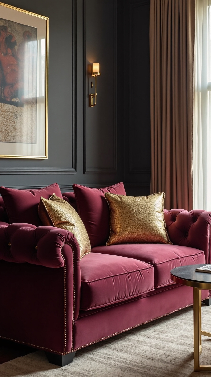 opulent refined burgundy and gold