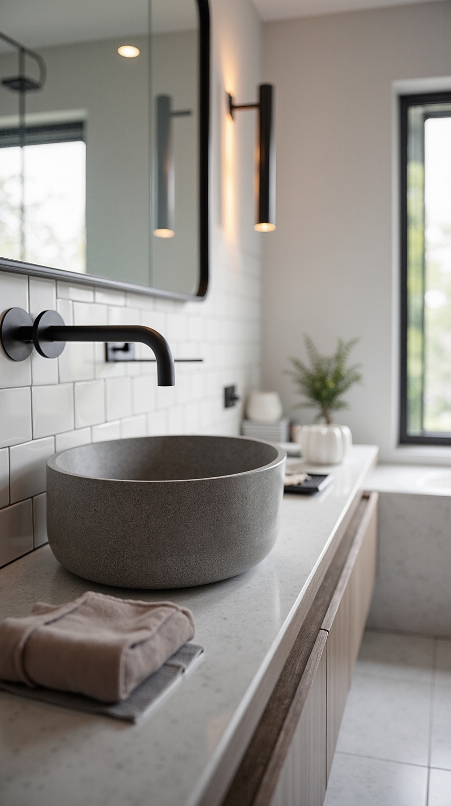 organic sculptural sophisticated grey stone sinks