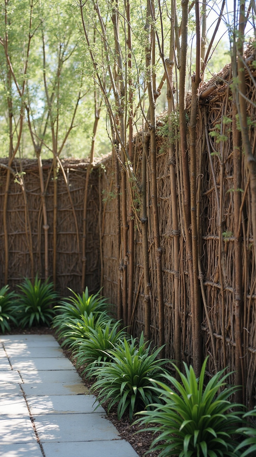 organic sustainable versatile living willow fencing