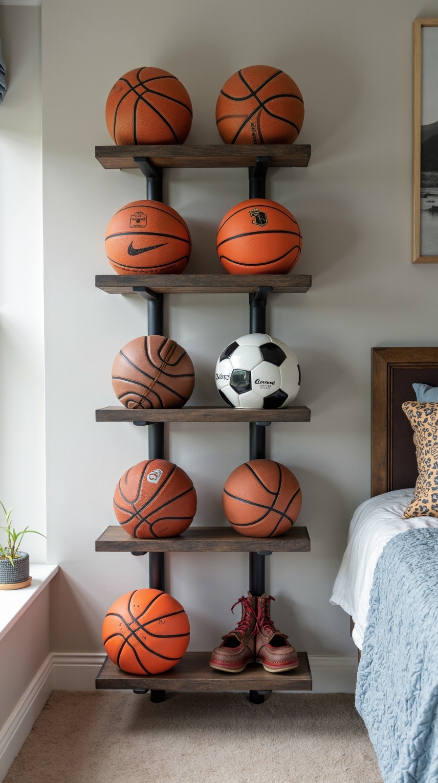 organized athletic storage zones