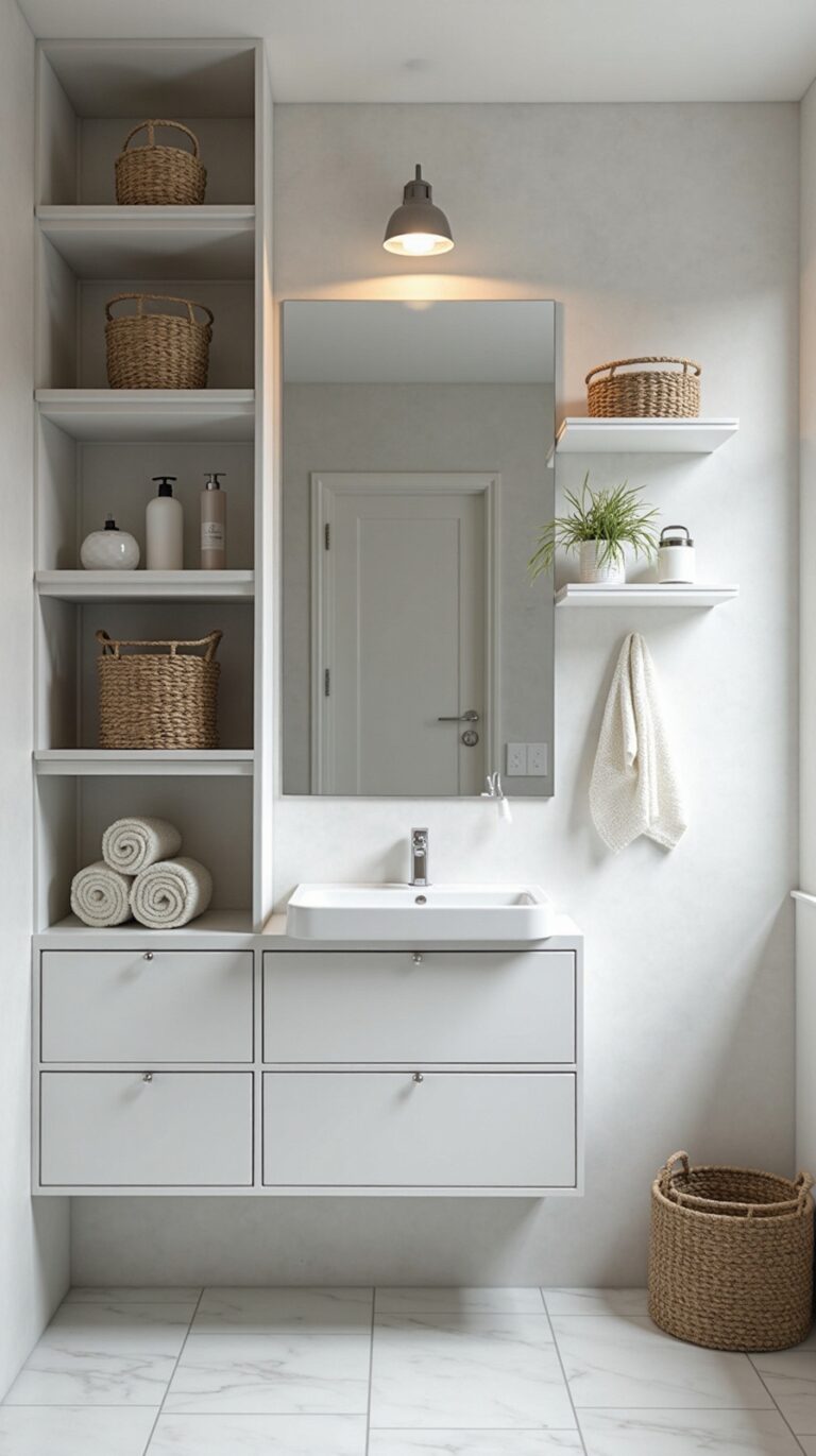 organized bathrooms keep things tidy