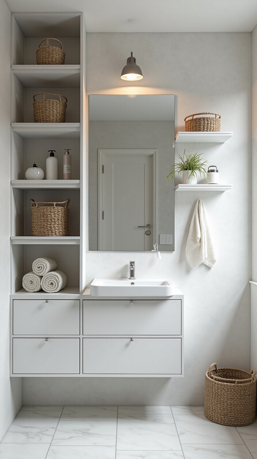 organized bathrooms keep things tidy