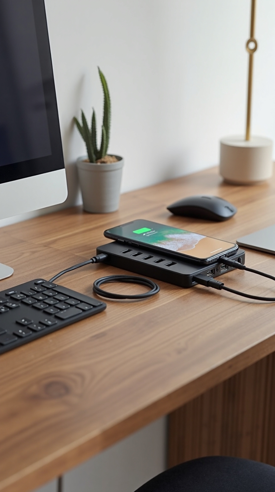organized clutter free accessible productive charging station
