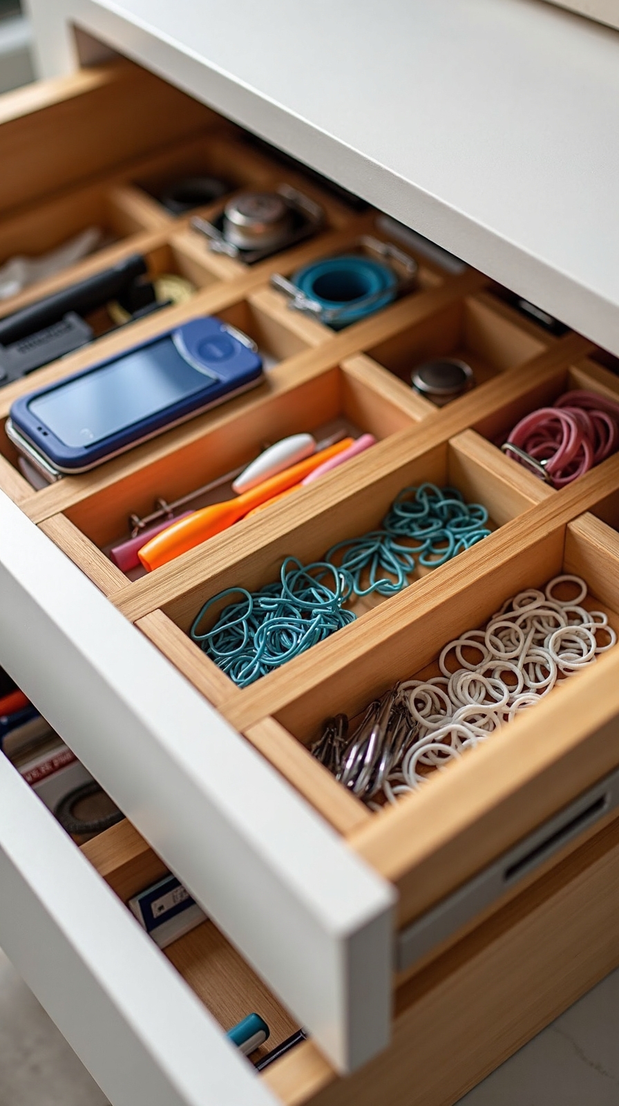 organized desk drawers customized storage zones