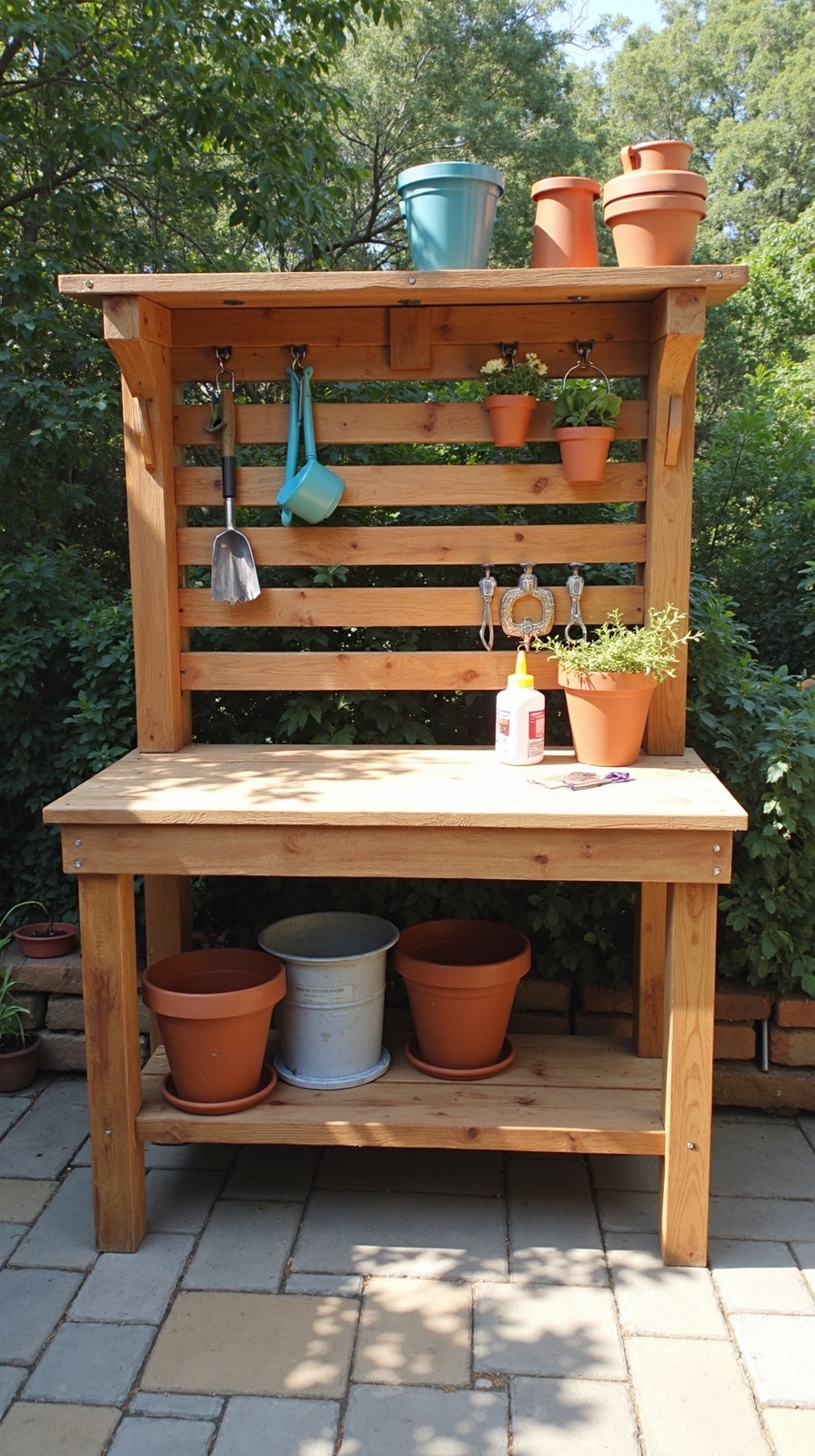 organized functional customizable potting workspace
