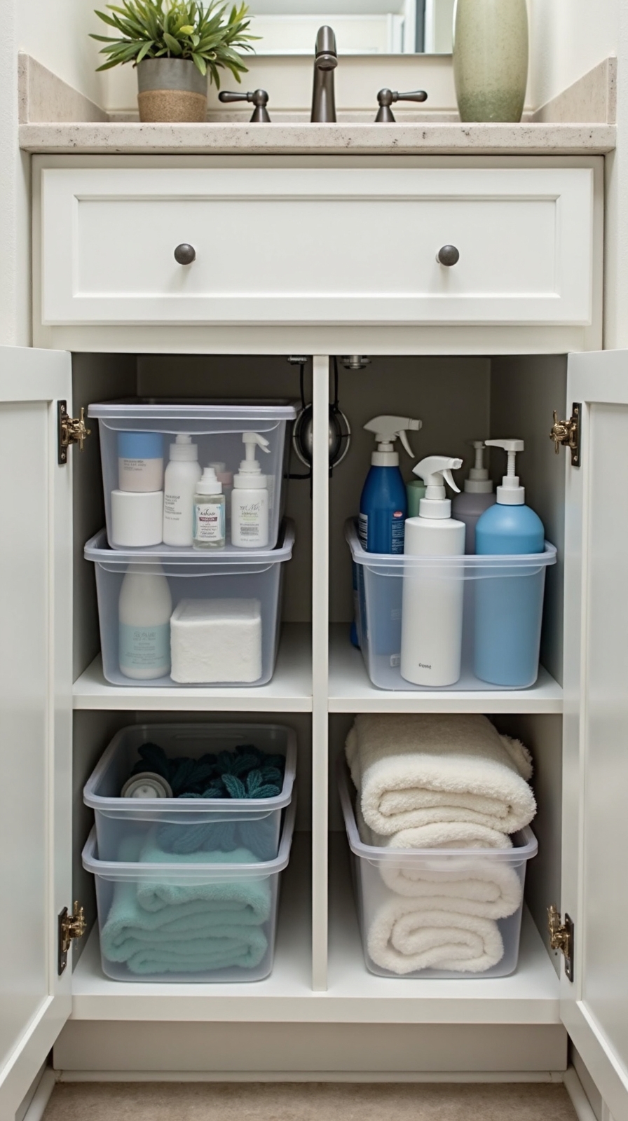 organized under sink storage solutions