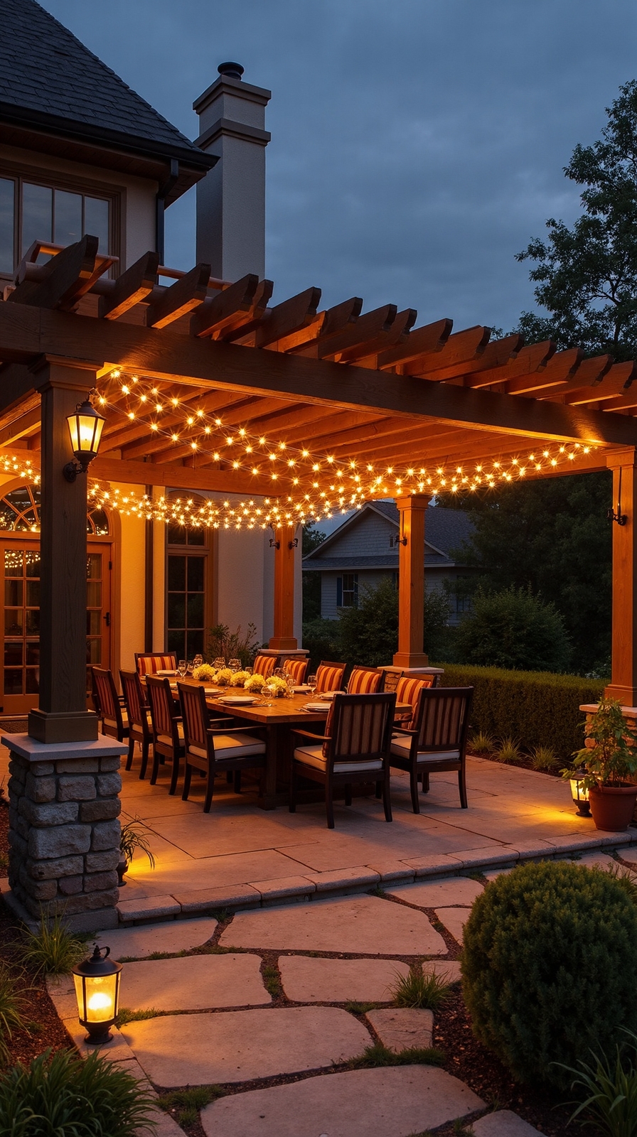 outdoor evening entertainment lighting solutions