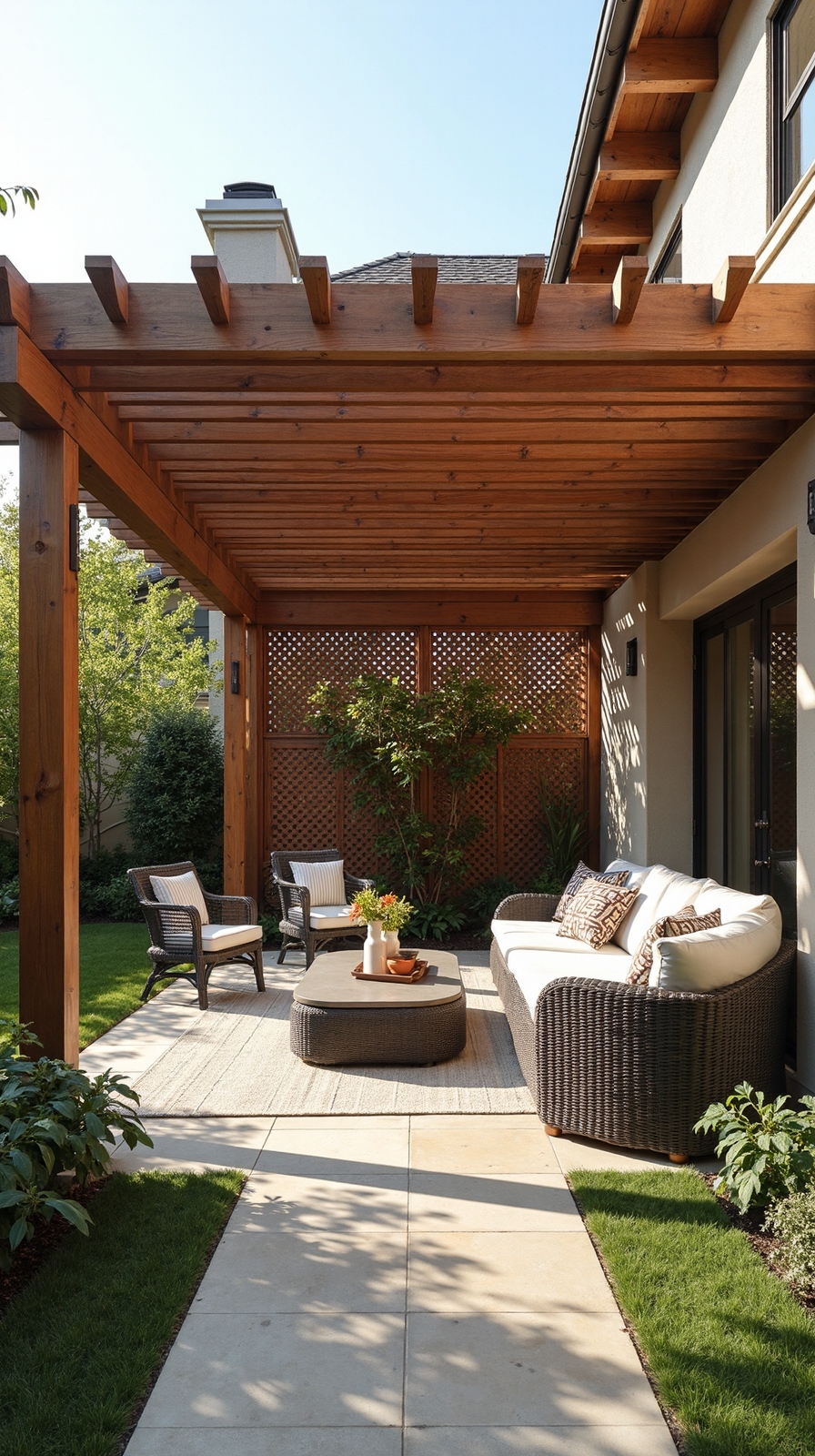 outdoor living room overhead extension