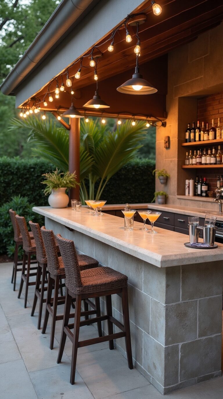 outdoor patio bar entertaining ideas