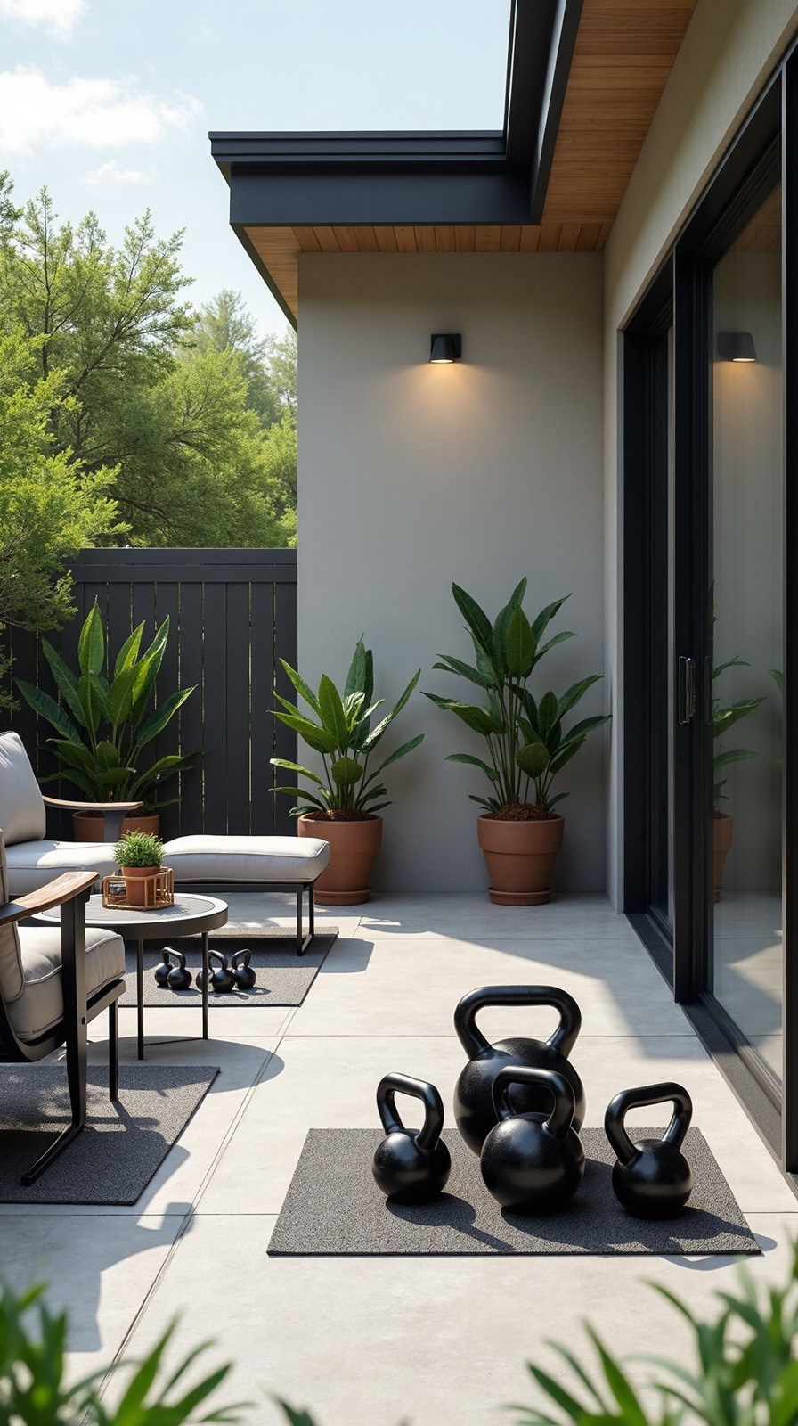 outdoor strength training with free weights